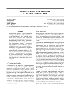 Polyhedral Classifier for Target Detection A Case Study: Colorectal