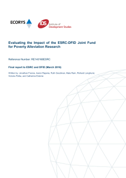 Evaluating the Impact of the ESRC