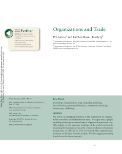Organizations and Trade