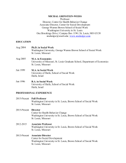 Michal Grinstein-Weiss`s CV