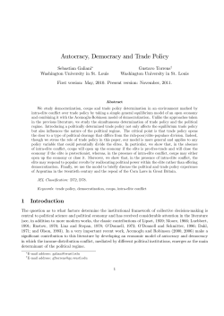 Autocracy, Democracy and Trade Policy