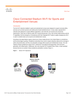 Cisco Connected Stadium Wi-Fi for Sports and Entertainment Venues