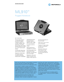 ML910 Rugged Notebook Specification Sheet