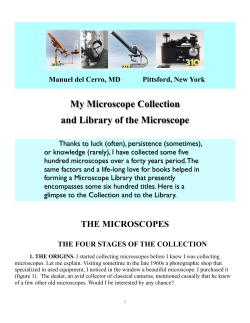 My Microscope Collection and Library of the - Microscopy-UK