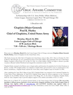 Luncheon with Major General Joseph Anderson