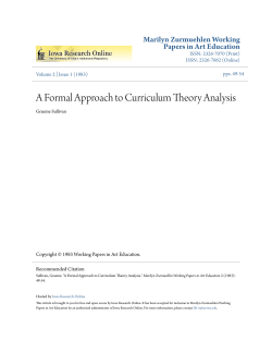 A Formal Approach to Curriculum Theory Analysis