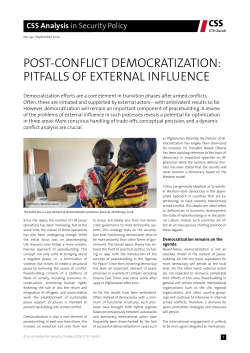 post-conflict democratization: pitfalls of external influence