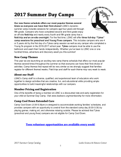 to view a PDF of the 2017 Summer Camp Catalog