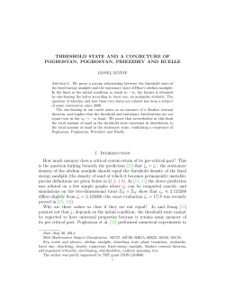 THRESHOLD STATE AND A CONJECTURE OF