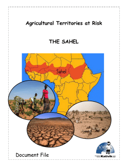 Agricultural Territories at Risk THE SAHEL Document File