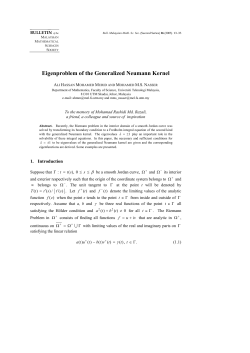 Eigenproblem of the Generalized Neumann Kernel