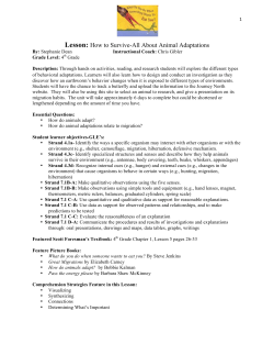 How to Survive-All About Animal Adaptations