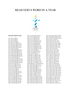 READ GOD`S WORD IN A YEAR
