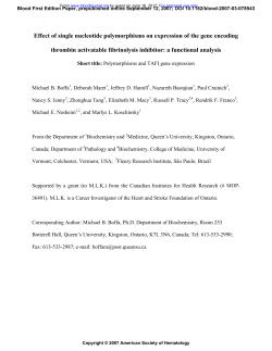 Effect of single nucleotide polymorphisms on