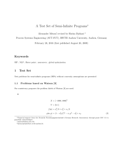 A Test Set of Semi-Infinite Programs
