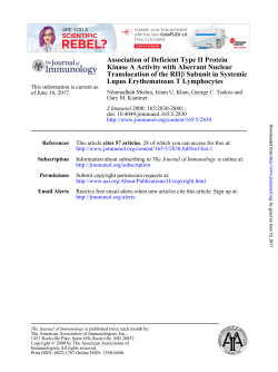 Lupus Erythematosus T Lymphocytes Subunit in Systemic &beta;