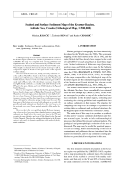 Seabed and Surface Sediment Map of the Kvarner Region, Adriatic