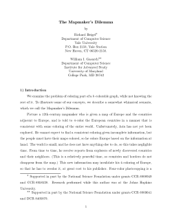 The Mapmaker s Dilemma by Richard Beigel* Department of