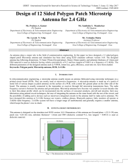 Design of 12 Sided Polygon Patch Microstrip Antenna for 2.4 GHz