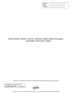 Social Studies Grade 4 Unit 02: American Indians Before European