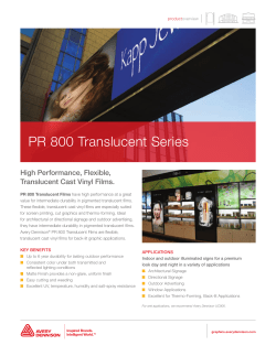 PR 800 Translucent Series - Avery Dennison | Graphics