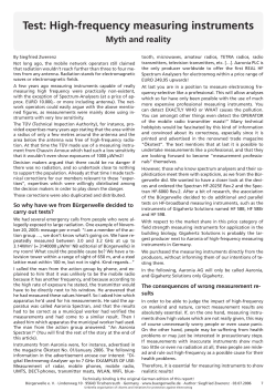 Test: High-frequency measuring instruments