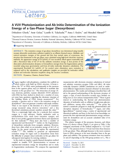 A VUV Photoionization and Ab Initio Determination of