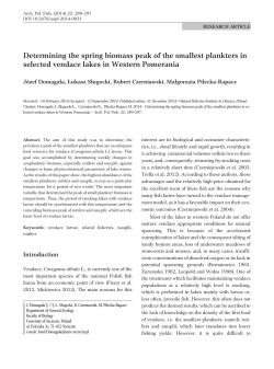 Determining the spring biomass peak of the smallest plankters in