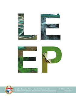 Lake Erie Ecosystem Priority | Scientific Findings and Policy
