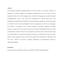 Abstract The mechanisms underlying language production are often