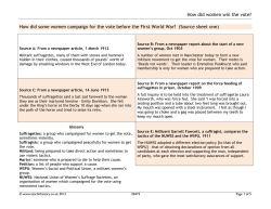 How did women win the vote?