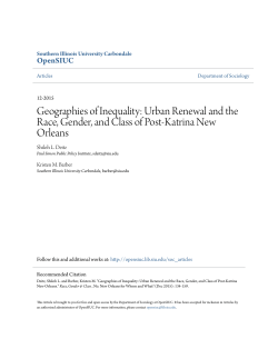Geographies of Inequality: Urban Renewal and the