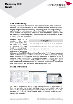 Mendeley Help Guide