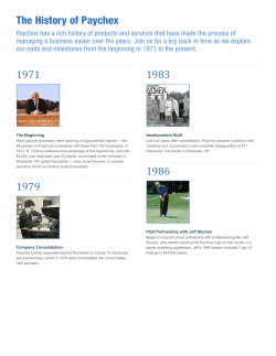 The History of Paychex