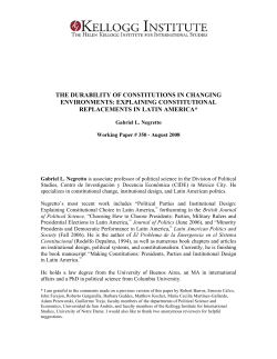 the durability of constitutions in changing environments