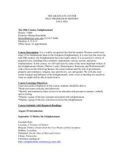 THE GRADUATE CENTER PH.D. PROGRAM IN HISTORY FALL