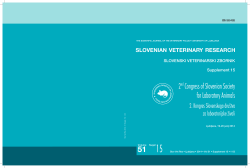 2nd Congress of Slovenian Society for Laboratory Animals