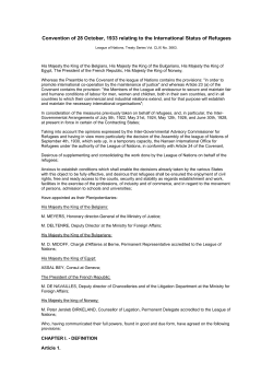 Arrangement of 12 May 1926 relating to the Issue of