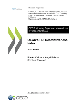 OECD`s FDI Restrictiveness Index