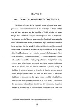 DEVELOPMENT OF FEMALE EDUCATION IN ASSAM
