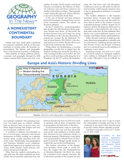 Europe and Asia`s Historic Dividing Lines