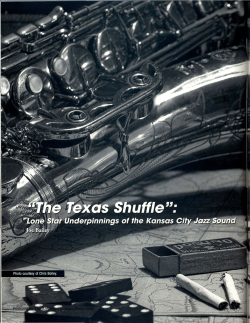 Lone Star Underpinnings of the Kansas City Jazz Sound