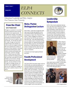 ELPA Connects Spring 2013