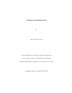 STUDIES ON INDOOR FUNGI by James Alexander