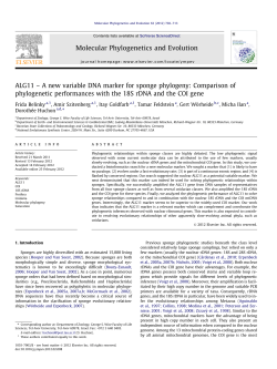 ALG11 в&euro;&ldquo; A new variable DNA marker for sponge phylogeny