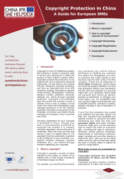 Copyright Protection in China