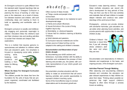 Emergent Curriculum - Tugulawa Early Education