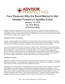 Four Reasons Why the Bond Market Is Not Headed Toward a