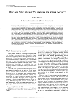 How and Why Should We Stabilize the Upper Airway?