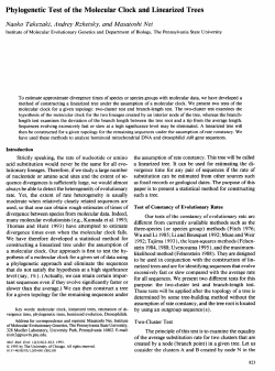 Phylogenetic Test of the Molecular Clock and